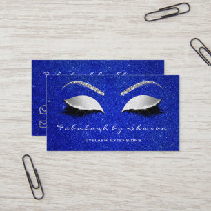 Make-upaugenbraue peitscht Blau silbernes Grau des Visitenkarte