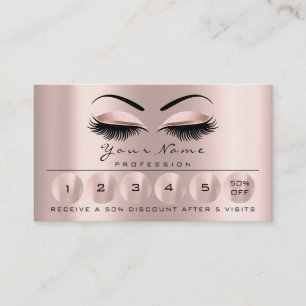 Make-upaugenbrauen-Augen-Peitschen-Rose Loyality Visitenkarte