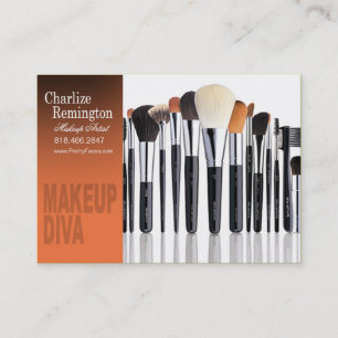 Make-updiva-Bürsten - Cosmetologist-Maskenbildner Visitenkarte