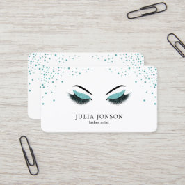 Make-upkünstler-Geschäftskarte mit Glittereffekt Visitenkarte