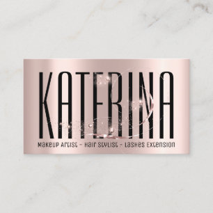 Make-upkünstler-Haar-Saloneyelash-Rosen-Diamant Visitenkarte
