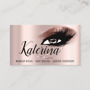 Make-upkünstler-Haar-Saloneyelash-Rosen-Diamant Visitenkarte