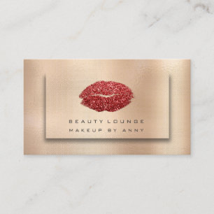 Make-upkünstler-LippenbronzeRosen-Goldkuss-Glitze Visitenkarte