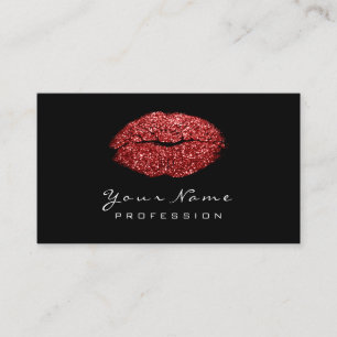 Make-upkünstler-Lippenrotwein-Lippenstift-Glitzer Visitenkarte
