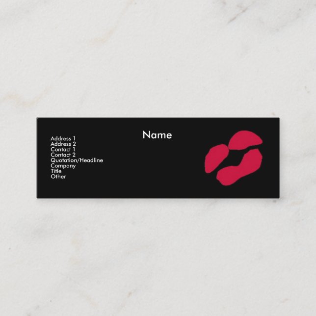 "Make-upkünstler " Mini Visitenkarte (Vorderseite)