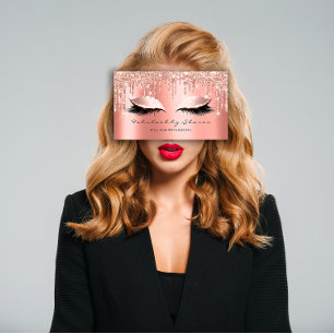 Make-upkünstler mustert visitenkarte