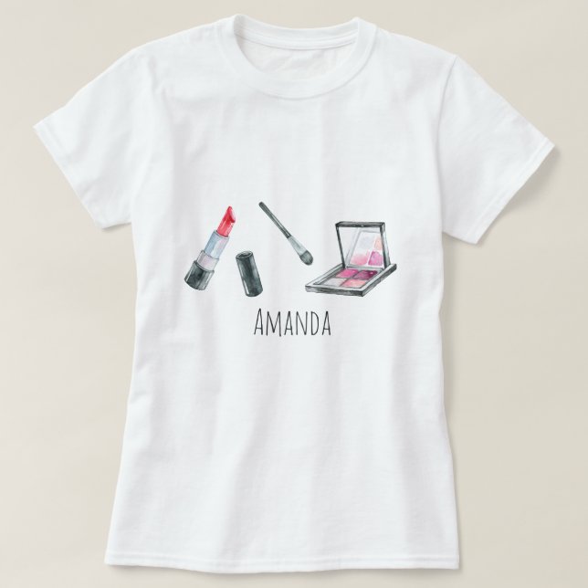 Make-upkünstler-personalisierte kundenspezifische T-Shirt (Design vorne)