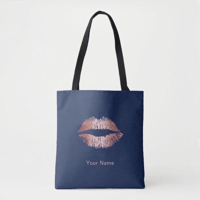 Make-upkünstler-Rosen-Goldlippenmodernes Tasche (Vorderseite)