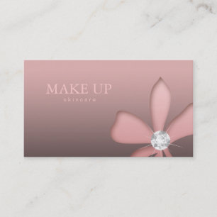 Make-upkünstler-Schmuck-Rosa-Blumen-Weiß-Diamant Visitenkarte