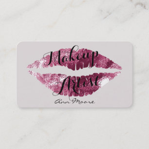 Make-upkünstler-Stylist bilden Lippen Visitenkarte
