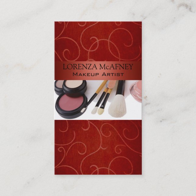 Make-upkünstlerii beruflicher Cosmetologist Visitenkarte (Vorderseite)