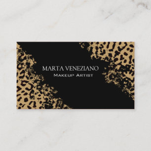 Make-upkünstleriii beruflicher Cosmetology-Leopar Visitenkarte