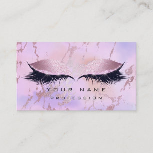 Make-uplila rosa Augen-Peitschen-Glitzer Ombre Visitenkarte