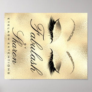 Make-upschönheits-Salon-Namen-GoldGlitzer Sharon Poster