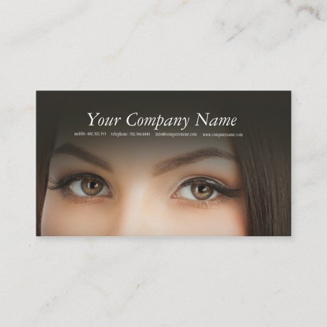 Make-upspezialisten-Modell-Gesichts-Augen Visitenkarte (Vorderseite)