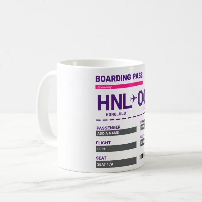 Make Your Own Boarding Pass Mug (Devant gauche)