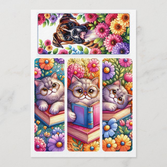 Make Your Own Bookmarks Add Name DIY Activity  Menükarte (Vorderseite)