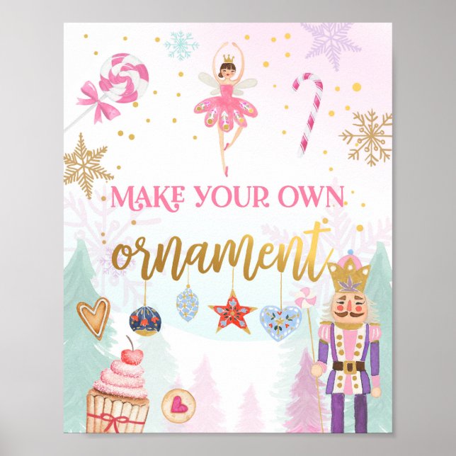 Make Your Own Ornament Nutcracker Ballerina Girl Poster (Vorne)