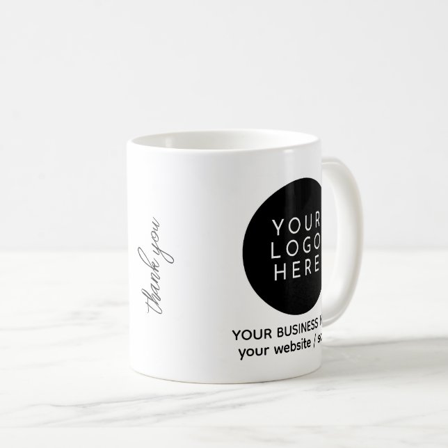 Make Your Own Small Business Custom Logo Info Kaffeetasse (VorderseiteRechts)