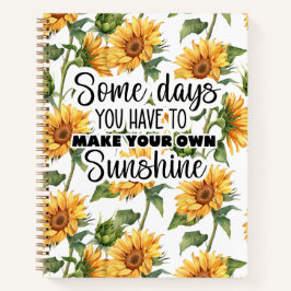 "Make Your Own Sunshine"-Notebook Notizbuch