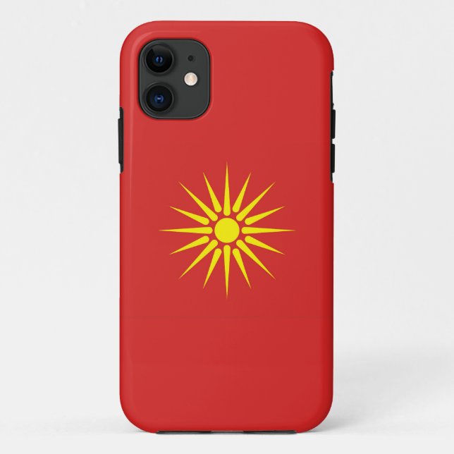Makedonia-Flagge Case-Mate iPhone Hülle (Rückseite)