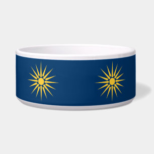 Makedonien-Flagge Haustier-Schüssel Napf