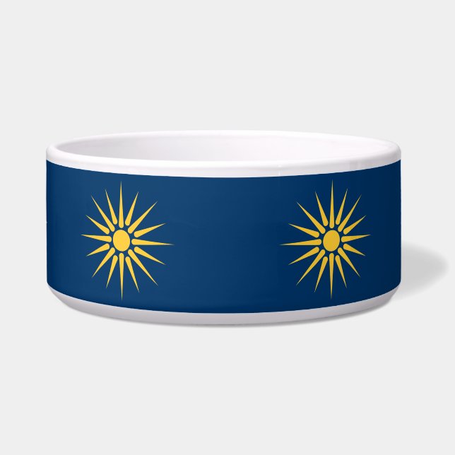 Makedonien-Flagge Haustier-Schüssel Napf (Vorderseite)