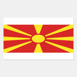 Makedonien-Flaggenaufkleber Rechteckiger Aufkleber