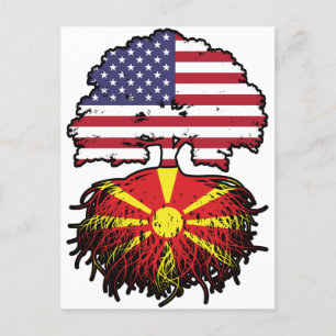 Makedonien USA Vereinigte Staaten Postkarte