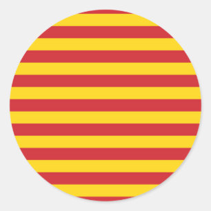 Makedonien - Vietnamflagge Runder Aufkleber