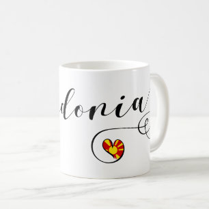 Makedonisches Flag Herz, Mazedonien Kaffeetasse