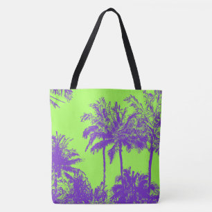Makena Beach Hawaiian Sketchy Palms Beach Bag Tasche