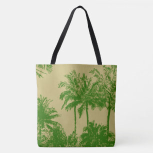 Makena Beach Hawaiian Sketchy Palms Beach Bag Tasche