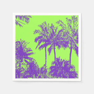 Makena Beach Hawaiian Sketchy Palms Serviette