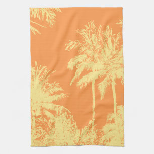 Makena Beach Hawaiian Skizzenhafte Palmen Handtuch