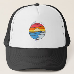 Makena Beach Maui Vintag Beach Sunset Truckerkappe