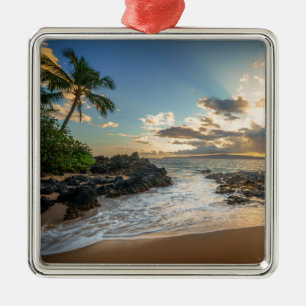 Makena Strand-Bucht-Sonnenuntergang Ornament Aus Metall