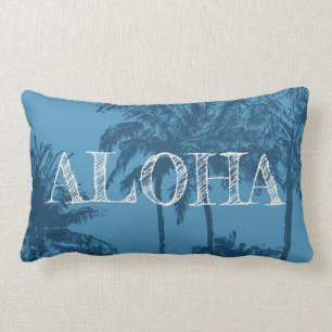 Makena Strand-hawaiische flüchtige Palmen Lendenkissen