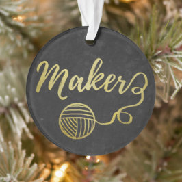 Maker Crafts & Garntypografie Imitate Goldfolie Ornament