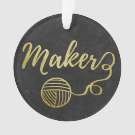 Maker Crafts & Garntypografie Imitate Goldfolie Ornament