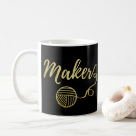 Maker ・ Garne und Kunsthandwerk Typografie Imitate Kaffeetasse