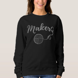 Maker: Garne und Kunsthandwerk Typografie-Imitate  Sweatshirt