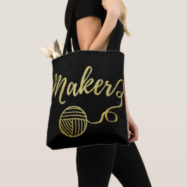 Maker ・ Garne und Kunsthandwerk Typografie Imitate Tasche