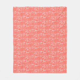 Maker Handarbeit Typografie Print White + Living C Fleecedecke