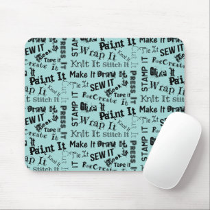 Maker Handwerk Typografie Print Mousepad