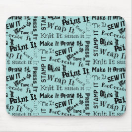 Maker Handwerk Typografie Print Mousepad