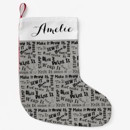 Maker Handwerk Typografie Print + Name Kleiner Weihnachtsstrumpf
