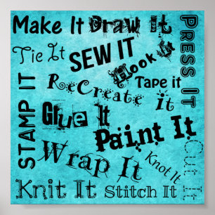 Maker Handwerk Typografie Print Poster