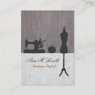 Maker Retro Nähen Mode Vintages Mannequin Visitenkarte