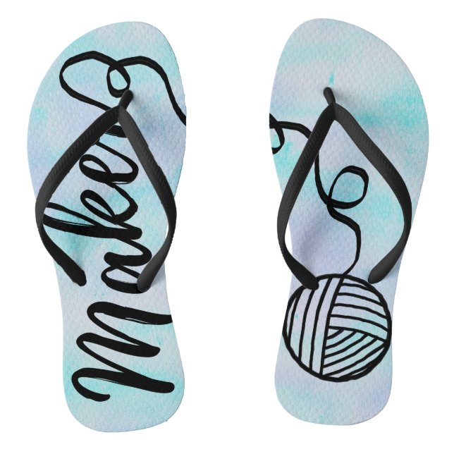 Maker: Typografie von Garnen und Kunsthandwerk Flip Flops (Fußbett)